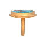 24K Yellow Gold Oval Turquoise Ring With Diamond Accents