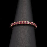 18K Yellow Gold Ruby 3/4 Eternity Band