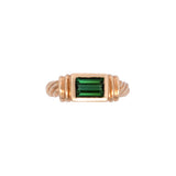 14K Yellow Gold Green Tourmaline Ring