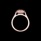 18K Rose Gold Bezel Set Cushion Cut Morganite Ring