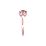 18K Rose Gold Bezel Set Cushion Cut Morganite Ring