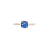14K Yellow Gold Ceylon Sapphire And Diamond Ring