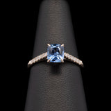 14K Yellow Gold Ceylon Sapphire And Diamond Ring