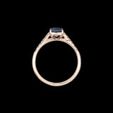 14K Yellow Gold Ceylon Sapphire And Diamond Ring