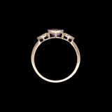 14K Yellow Gold Amethyst And Diamond Rings