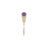 14K Yellow Gold Amethyst And Diamond Rings