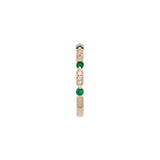 14K Yellow Gold Emerald And Diamond Band