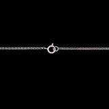 14K White Gold Amethyst And Diamond Halo Necklace, 18 Inches