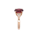 14K Yellow Gold Pink Tourmaline Ring With Diamond Accents