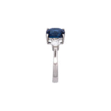 18K white Gold Ceylon Sapphire And Diamond Ring