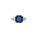 Platinum Art Deco Burma Sapphire And Diamond Ring