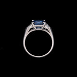 Platinum Art Deco Burma Sapphire And Diamond Ring