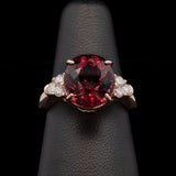 14K Yellow Gold Pink Tourmaline And Diamond Ring