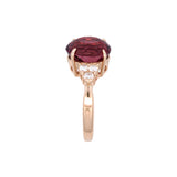 14K Yellow Gold Pink Tourmaline And Diamond Ring
