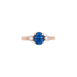 14K Yellow Gold Ceylon Sapphire And Diamond Ring