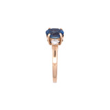 14K Yellow Gold Ceylon Sapphire And Diamond Ring