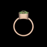 14K Yellow Gold Bezel Set Burmese Peridot Ring