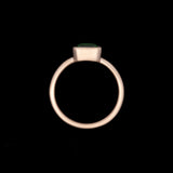 14K Yellow Gold Bezel Set Tsavorite Garnet Ring With Matte Finish