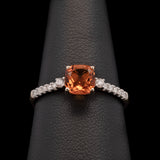 14K Yellow Gold Citrine And Diamond Ring