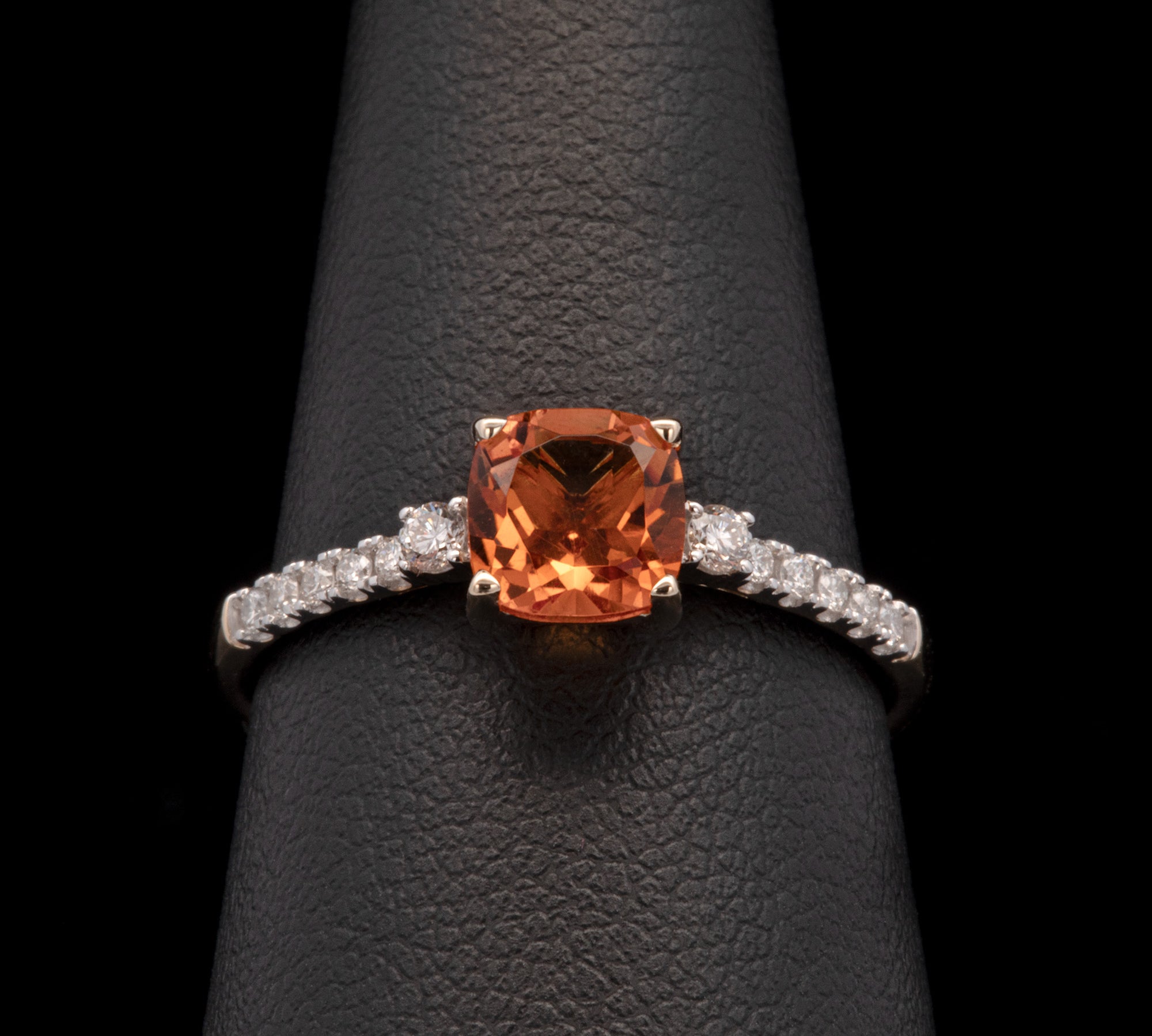 14K Yellow Gold Citrine And Diamond Ring
