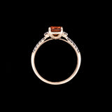 14K Yellow Gold Citrine And Diamond Ring