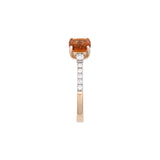 14K Yellow Gold Citrine And Diamond Ring