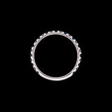 18K White Gold Sapphire and Diamond Shared Prong Band
