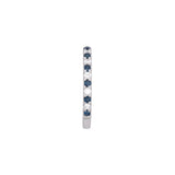 18K White Gold Sapphire and Diamond Shared Prong Band