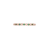 14K Yellow Gold Emerald And Diamond Band