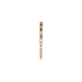 14K Yellow Gold Emerald And Diamond Band