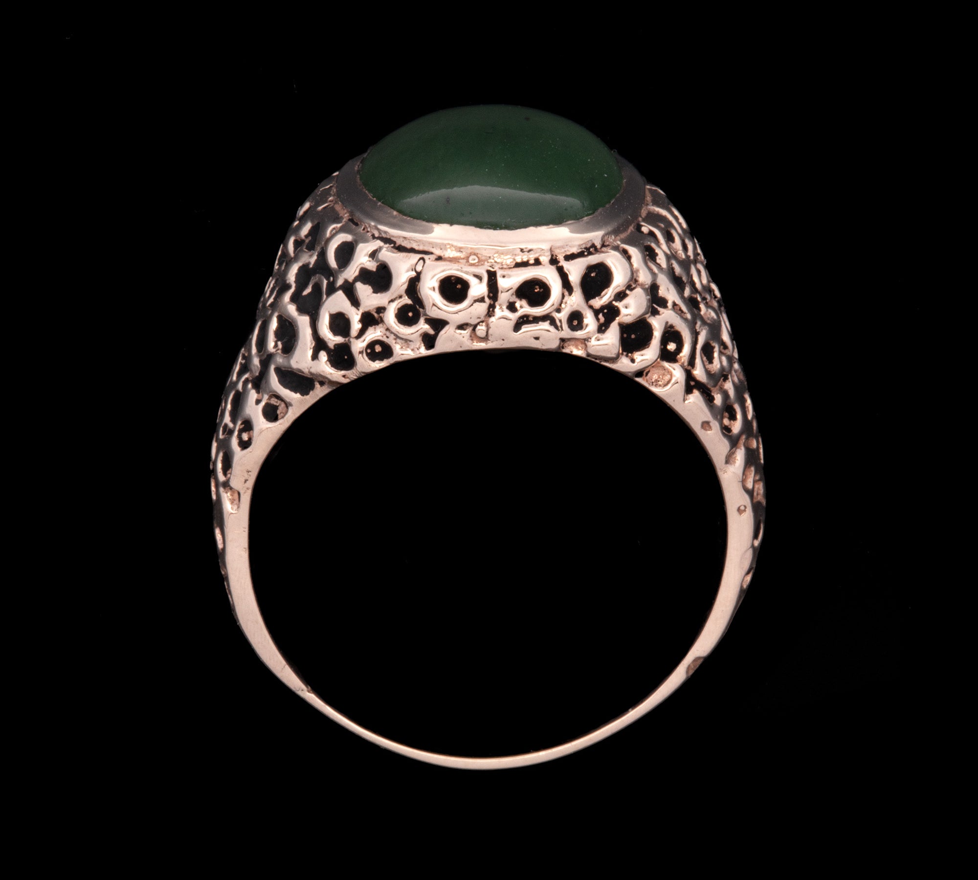 10K Yellow Gold Nephrite Ring