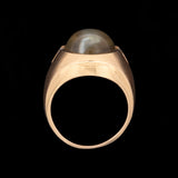18K Yellow Gold Chrysoberyl Cats Eye And Diamond Ring