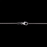 18K White Gold Aquamarine, Sapphire And Diamond Pendant With 16 Inch Chain