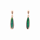 14K Rose Gold Opal Doublet Stud Earrings