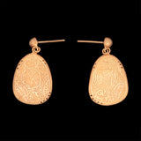 18K And 24K Yellow Gold Opal And Diamond Stud Earrings