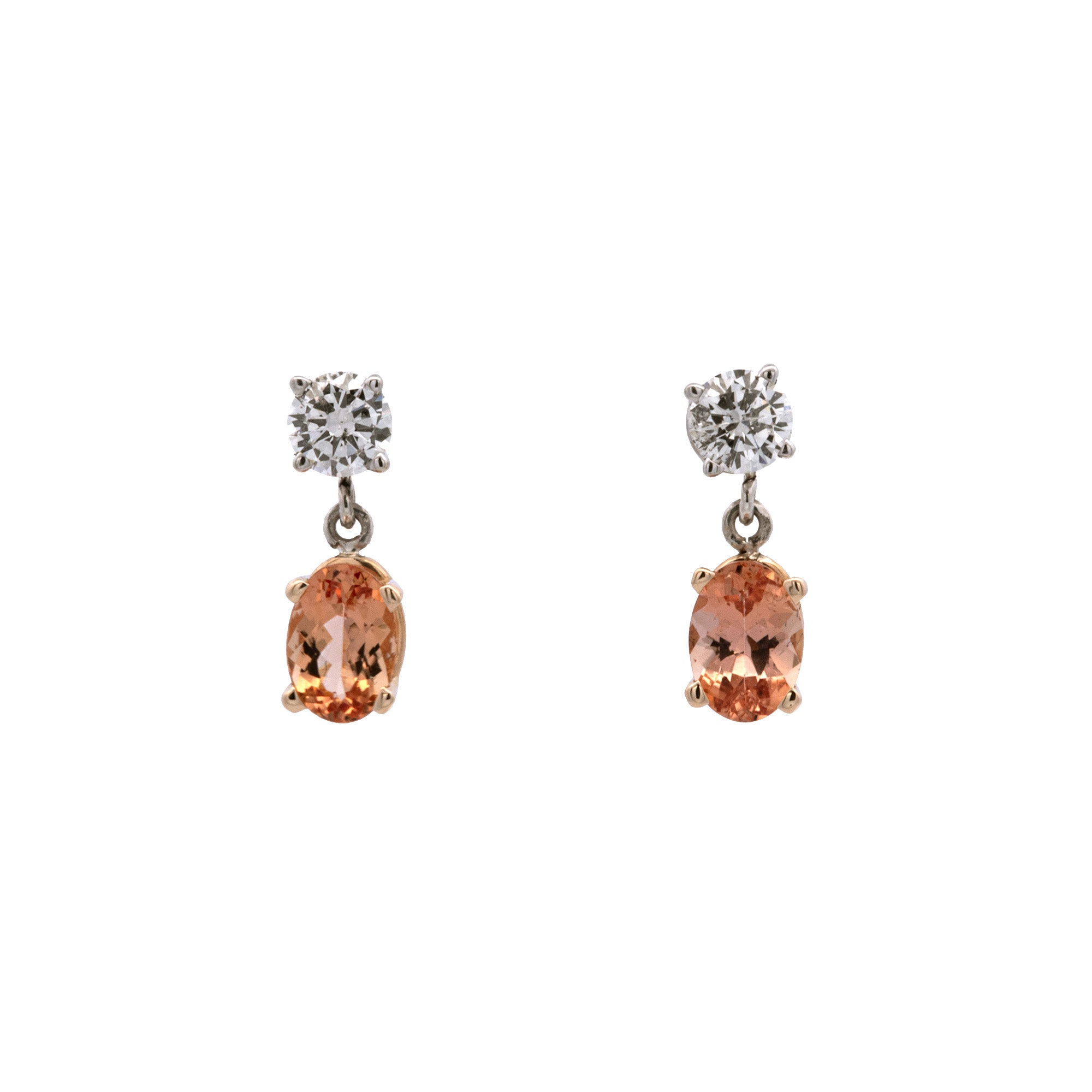 Round imperial topaz stud earrings | justjewellery