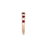 18K Yellow Gold Ruby And Diamond Channel Set Band