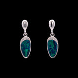 14K White Gold Opal And Pave Diamond Drop Earrings