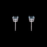 14K White Gold 1.56ctw Aquamarine Stud Earrings