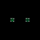 14K White Gold Round 0.60ctw Tsavorite Garnet Stud Earrings