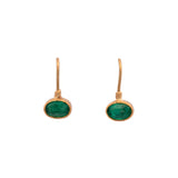 24K And 18K Yellow Good Emerald Drop Earrings
