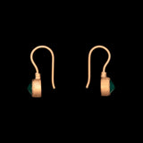 24K And 18K Yellow Good Emerald Drop Earrings