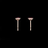 14K Yellow Gold Bezel Set Ruby Stud Earrings
