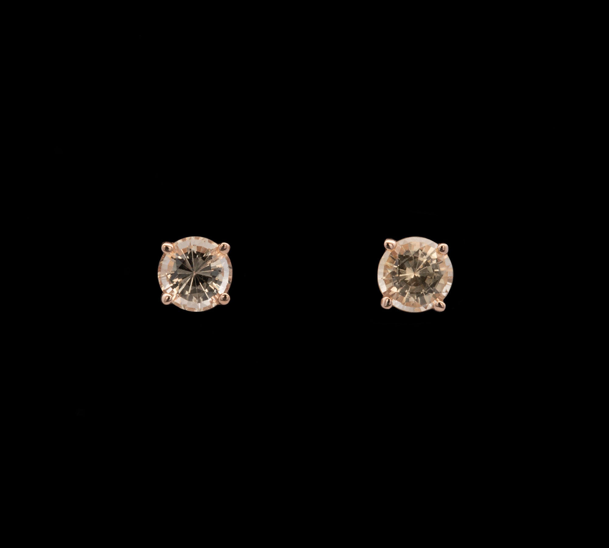 14K Yellow Gold Yellow Sapphire Stud Earrings