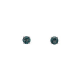 14K White Gold Montana Blue Sapphire Stud Earrings