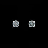 14K White Gold 2.24ctw Aquamarine Stud Earrings