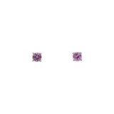 14K White Gold 0.74ctw Pink Sapphire Stud Earrings