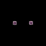 14K White Gold 0.74ctw Pink Sapphire Stud Earrings