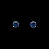 14K White Gold 2.11ctw Ceylon Sapphire Stud Earrings