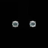 14K White Gold 1.75ctw Aquamarine Stud Earrings